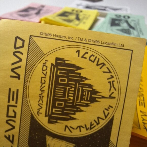 Star Wars Monopoly 1997 Trilogy Edition Replacement Paper Money Aurebesh Currenc - Picture 5 of 5